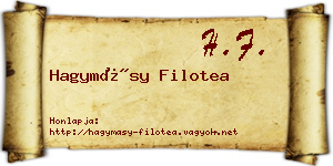 Hagymásy Filotea névjegykártya